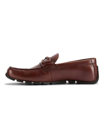 Clarks Leder-Mokassins "Lea Oswick" in Braun
