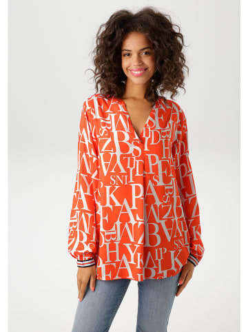 Aniston Blouse oranje/wit