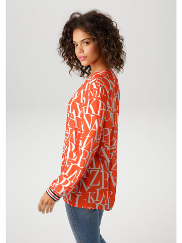 Aniston Blouse oranje/wit