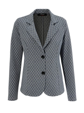 Aniston Blazer in Blau/ Weiß