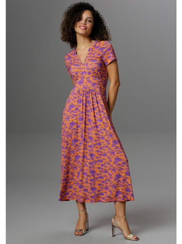 Aniston Kleid in Orange/ Lila