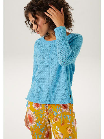 Aniston Pullover in Hellblau