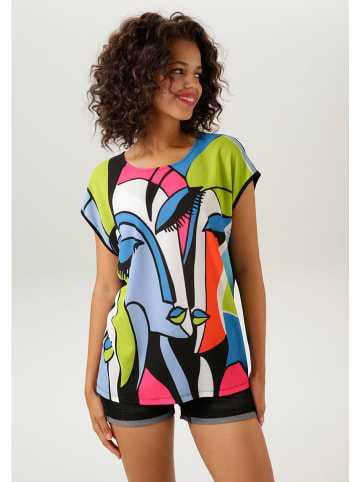 Aniston Bluse in Schwarz/ Bunt