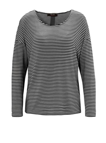 Aniston Longsleeve in Schwarz/ Weiß