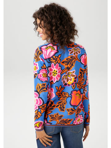 Aniston Bluza w kolorze niebiesko-pomarańczowym