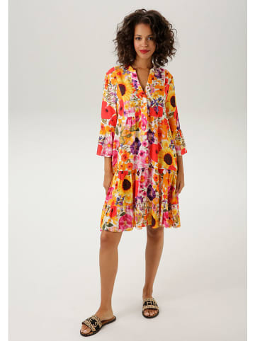 Aniston Jurk oranje/roze/wit