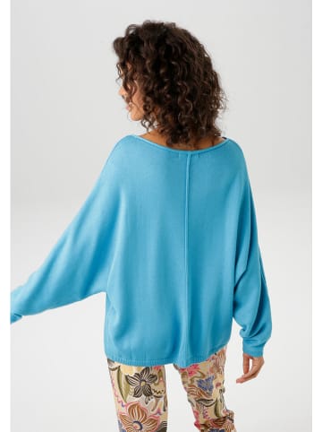 Aniston Sweter w kolorze błękitnym