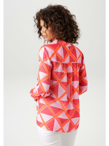 Aniston Bluse in Rosa/ Rot/ Orange