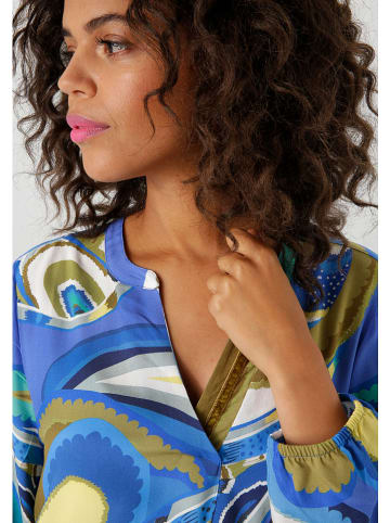 Aniston Bluse in Blau/ Oliv