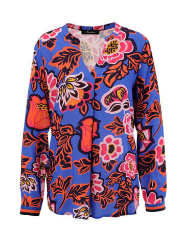 Aniston Bluse in Blau/ Orange