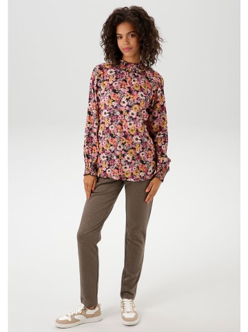 Aniston Bluse in Schwarz/ Rosa
