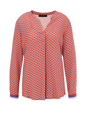 Aniston Bluse in Rot/ Weiß