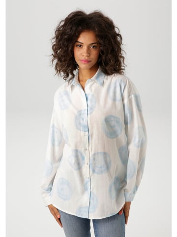 Aniston Blouse wit/lichtblauw