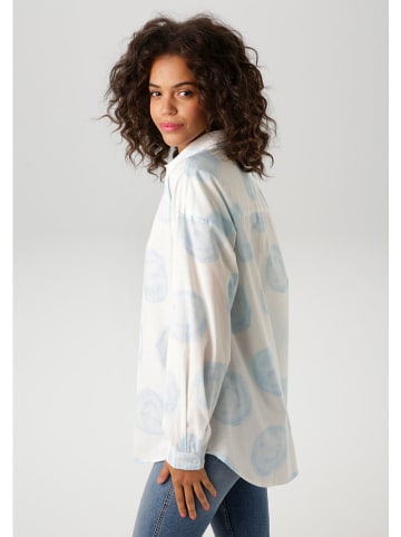 Aniston Blouse wit/lichtblauw