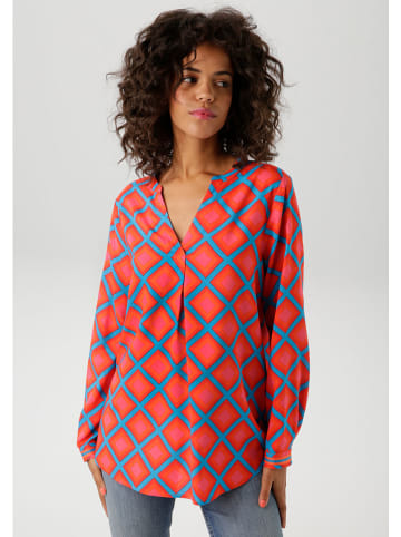 Aniston Bluse in Rot/ Blau