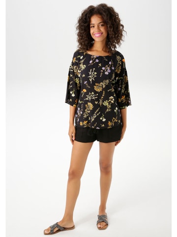 Aniston Bluse in Schwarz/ Gelb
