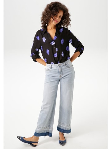 Aniston Blouse zwart/paars