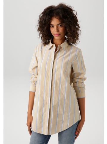 Aniston Hemd in Sand/ Hellblau