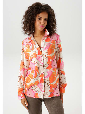 Aniston Bluse in Creme/ Orange