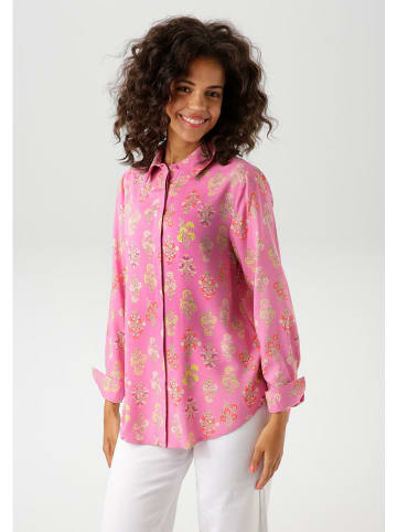 Aniston Hemd in Rosa/ Gelb