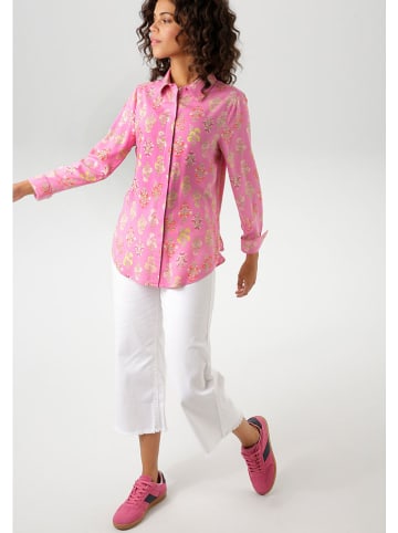 Aniston Hemd in Rosa/ Gelb