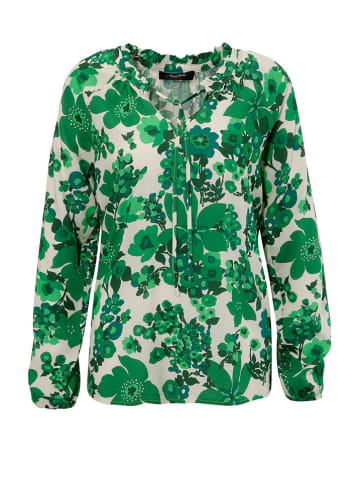 Aniston Bluse in Grün/ Weiß