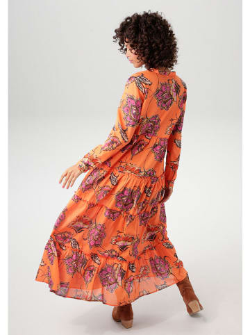 Aniston Jurk oranje/roze