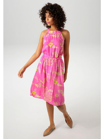 Aniston Kleid in Rosa/ Gelb