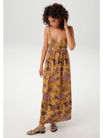 Aniston Kleid in Camel/ Bordeaux