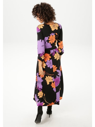 Aniston Kleid in Schwarz/ Lila/ Orange