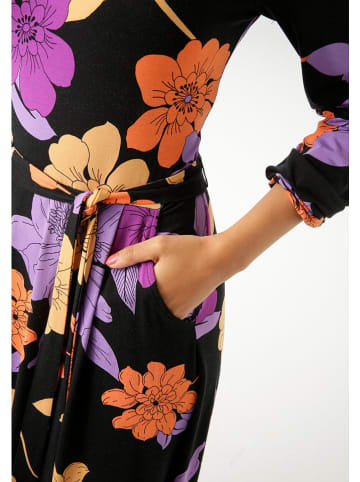 Aniston Kleid in Schwarz/ Lila/ Orange