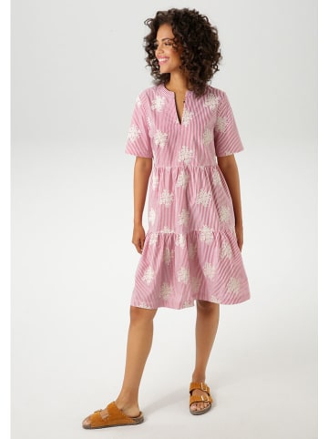 Aniston Kleid in Rosa/ Weiß