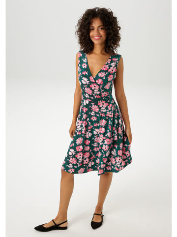 Aniston Kleid in Petrol/ Rosa
