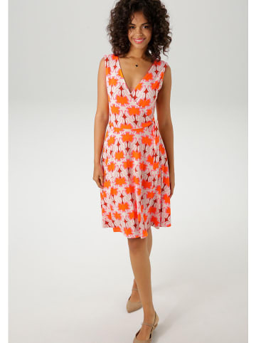 Aniston Kleid in Weiß/ Orange