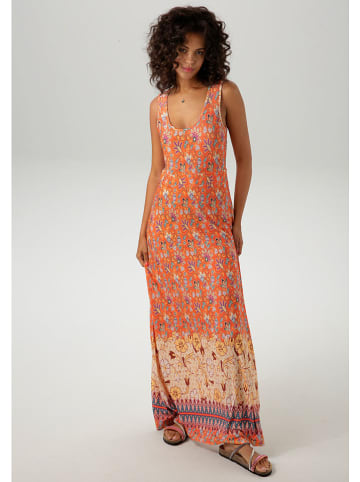 Aniston Kleid in Orange/ Bunt