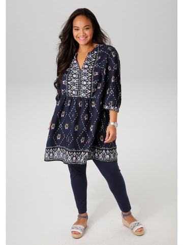 Aniston Tuniek donkerblauw/wit