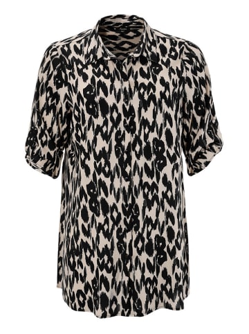Aniston Longbluse in Schwarz/ Creme