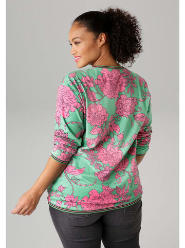 Aniston Sweatshirt in Mint/ Rosa