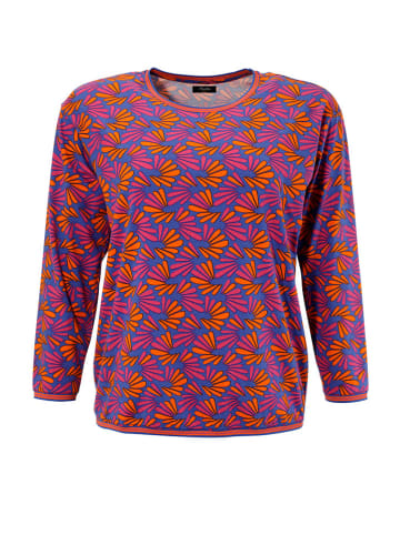 Aniston Sweatshirt in Blau/ Orange/ Pink