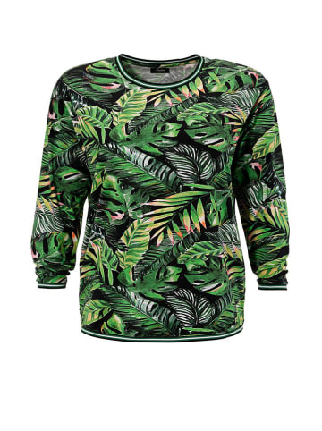 Aniston Bluza w kolorze czarno-zielonym