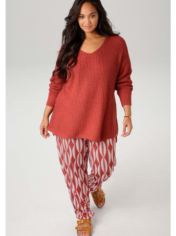 Aniston Broek rood/wit