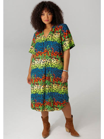 Aniston Jurk groen/blauw