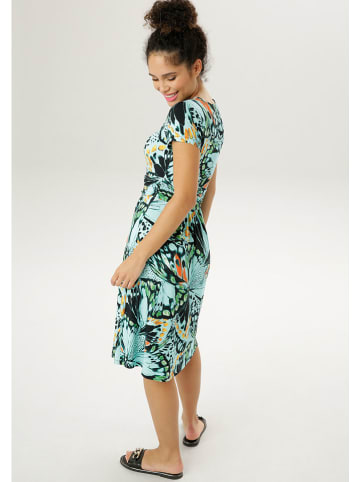 Aniston Jurk turquoise/zwart