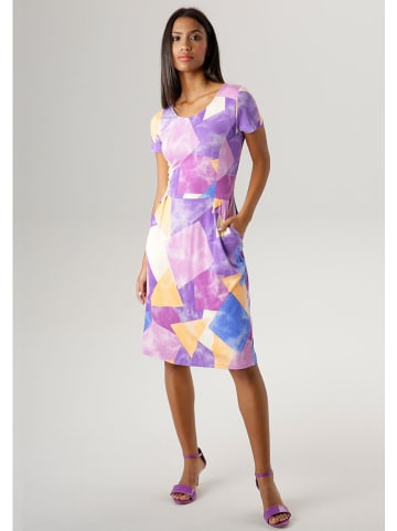 Aniston Kleid in Lila/ Apricot