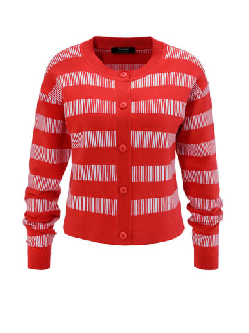 Aniston Cardigan in Rot/ Weiß