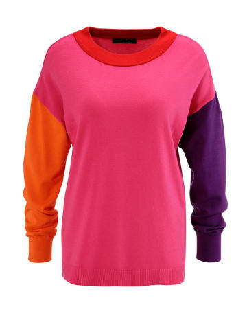 Aniston Pullover in Pink/ Orange/ Pflaume