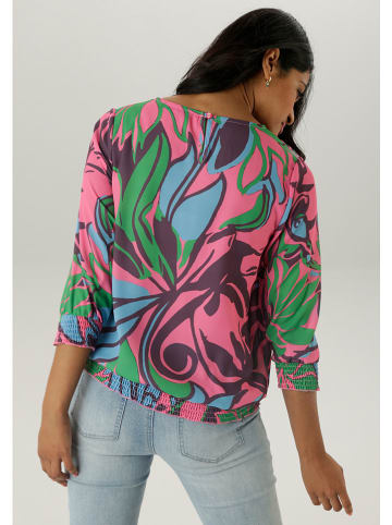 Aniston Blouse lichtblauw/lichtroze/groen