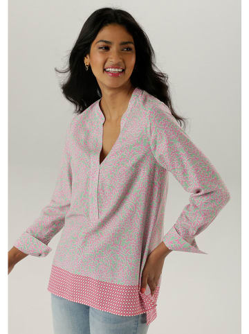 Aniston Blouse lichtroze/mintgroen