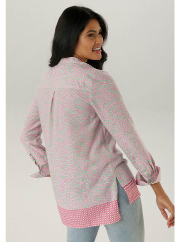 Aniston Blouse lichtroze/mintgroen