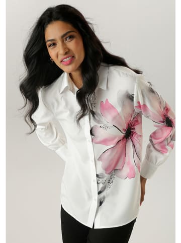 Aniston Blouse wit/roze